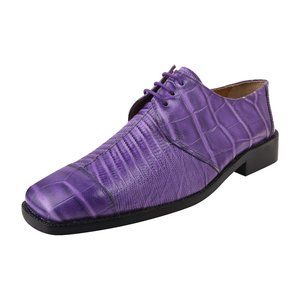 LIBERTYZENO Men's Purple Lace-Up Shoes